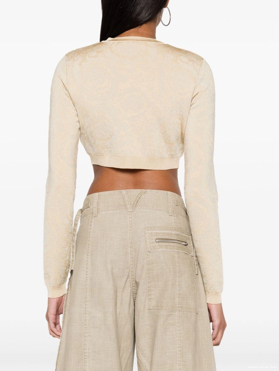 Affordable cropped cardigan lurex Women Barocco Versace 0501